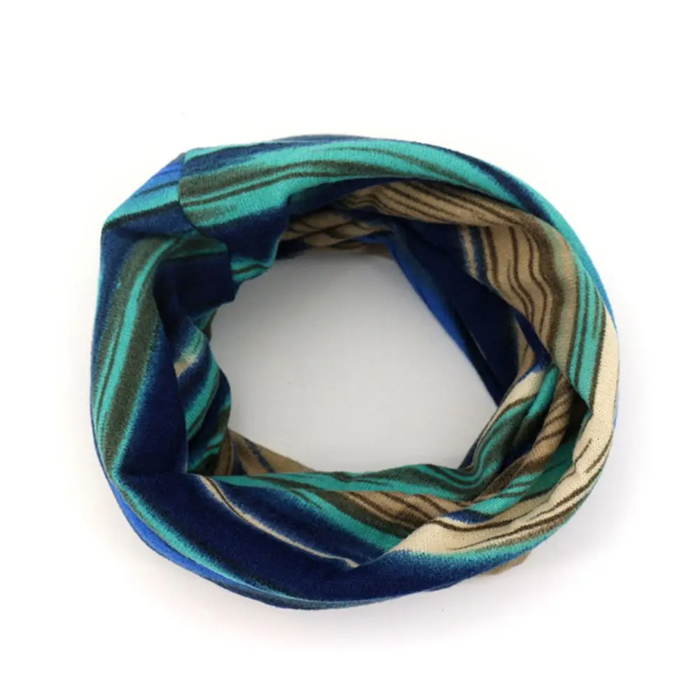 Casual Autumn And Winter Multifunction Hedging cap Hat Casual Stripe Print Turban hat
