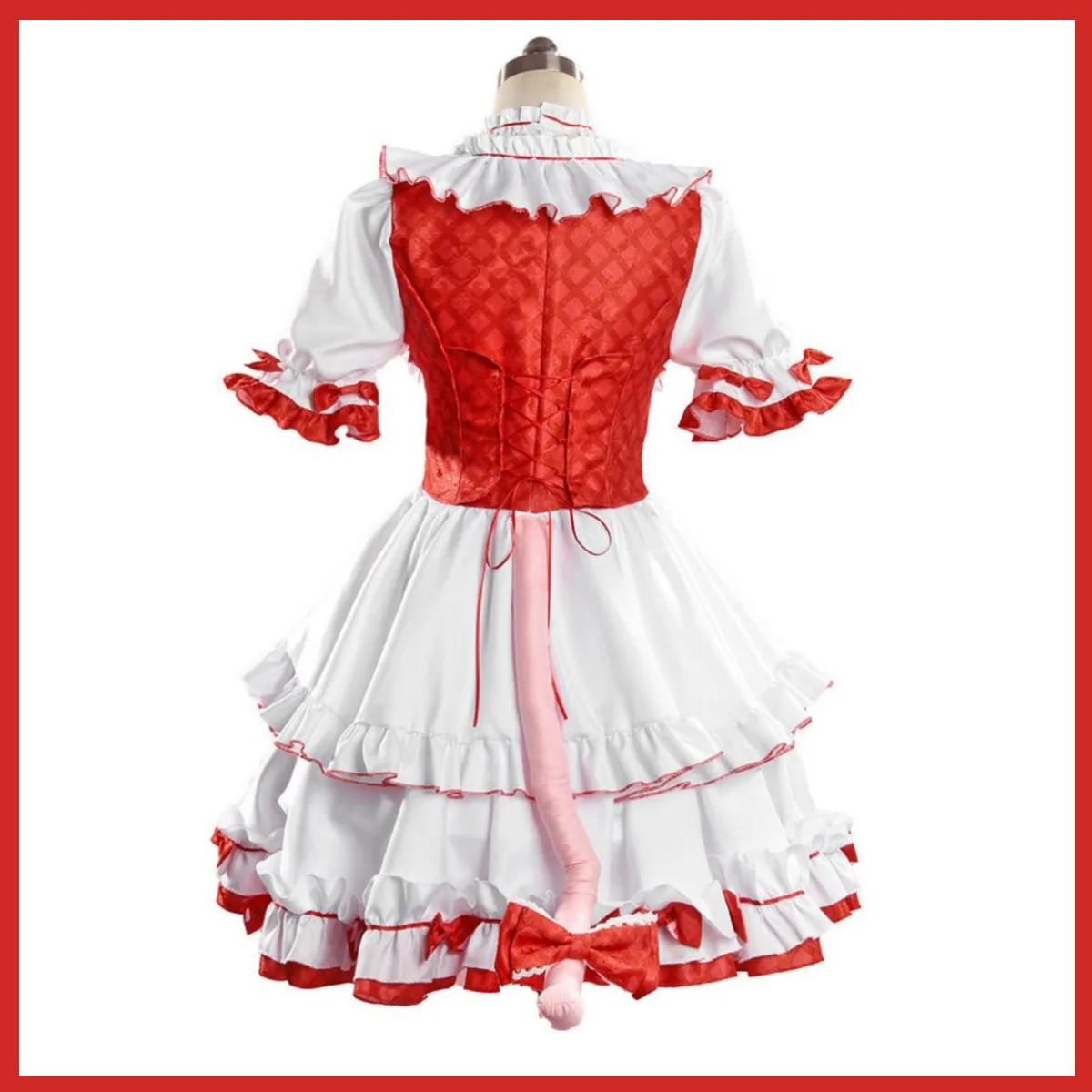 Anime jogo arknights goldenglow cosplay traje flor casa chá festa vermelho e branco lolita mulher sexy adorável terno de natal