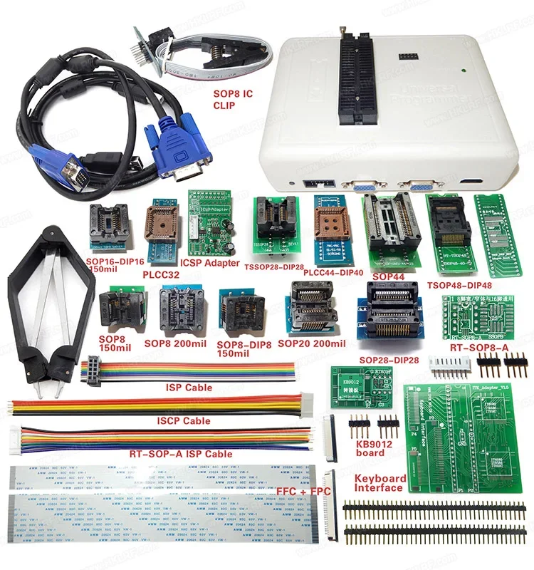 RT809H Universal IC Programmer +21 Adapter Socket IC data recovery EMMC-NAND FLASH Programmer