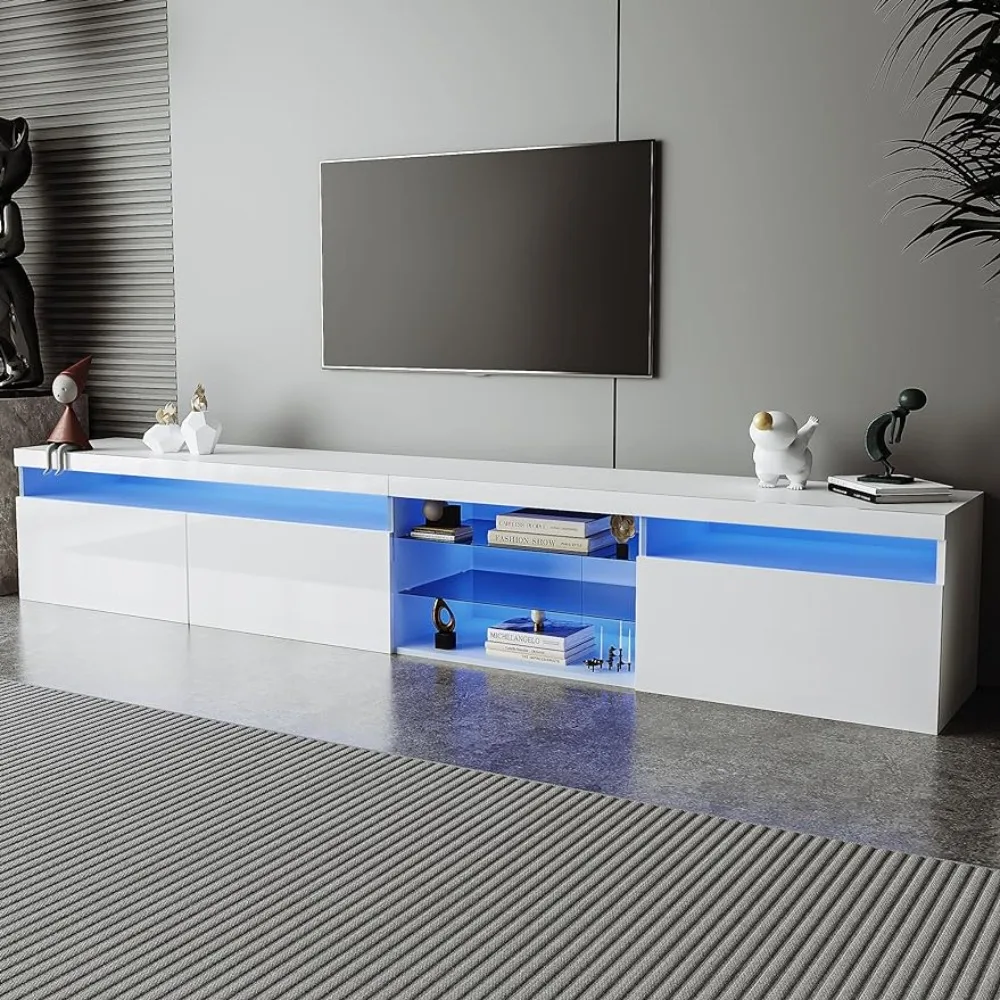 

A Media Console That Can Be Played By 100 -inch Television Modern Living Room Tv Cabinet Sufficient Storage Space Stand Table