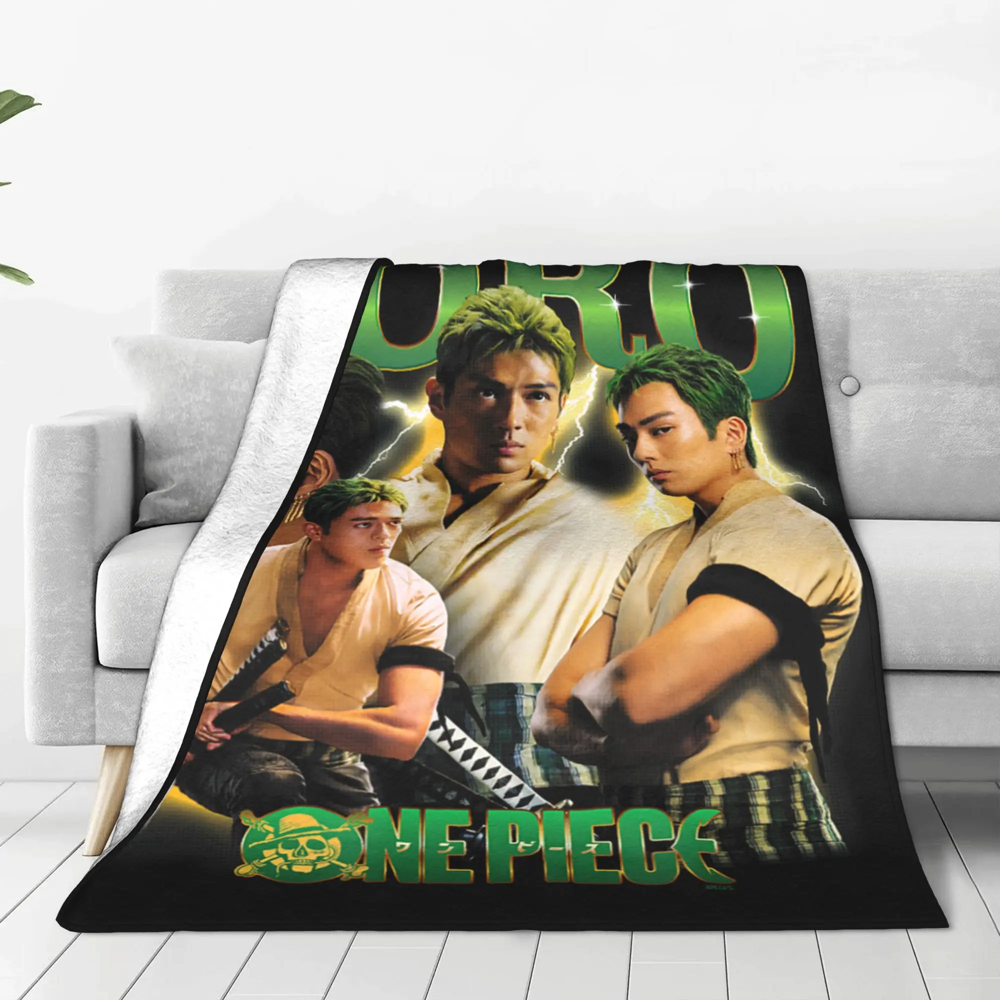 1PC Home One Pieces Zoro Heartthrob Officially Licensed  Blanket Throw Super Cosy Plush Living Room Sofa