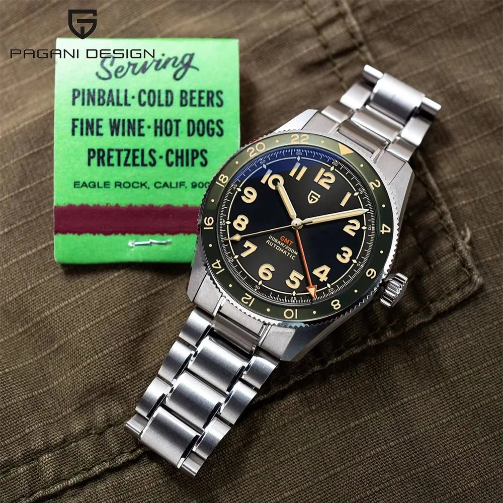 

Pagani Design 2026new Pearl DG5833 GMT men automatic mechanical watch 40MM sapphire waterproof 20Bar luminous Bwg-9 reloj hombre