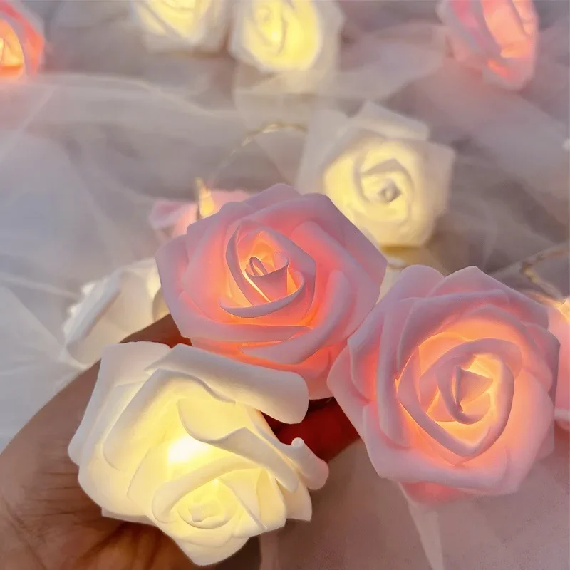 

New 7CM Rose LED Holiday Christmas Valentine's Day Wedding Proposal Confession Scene Arrangement Lights