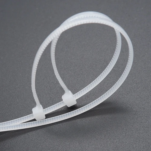 Imagen 2 del producto Anillo de sujeción de nailon y plástico autoblocante, accesorio Industrial para organizar Cables, color blanco y negro, bolsa de 100 unids/lote