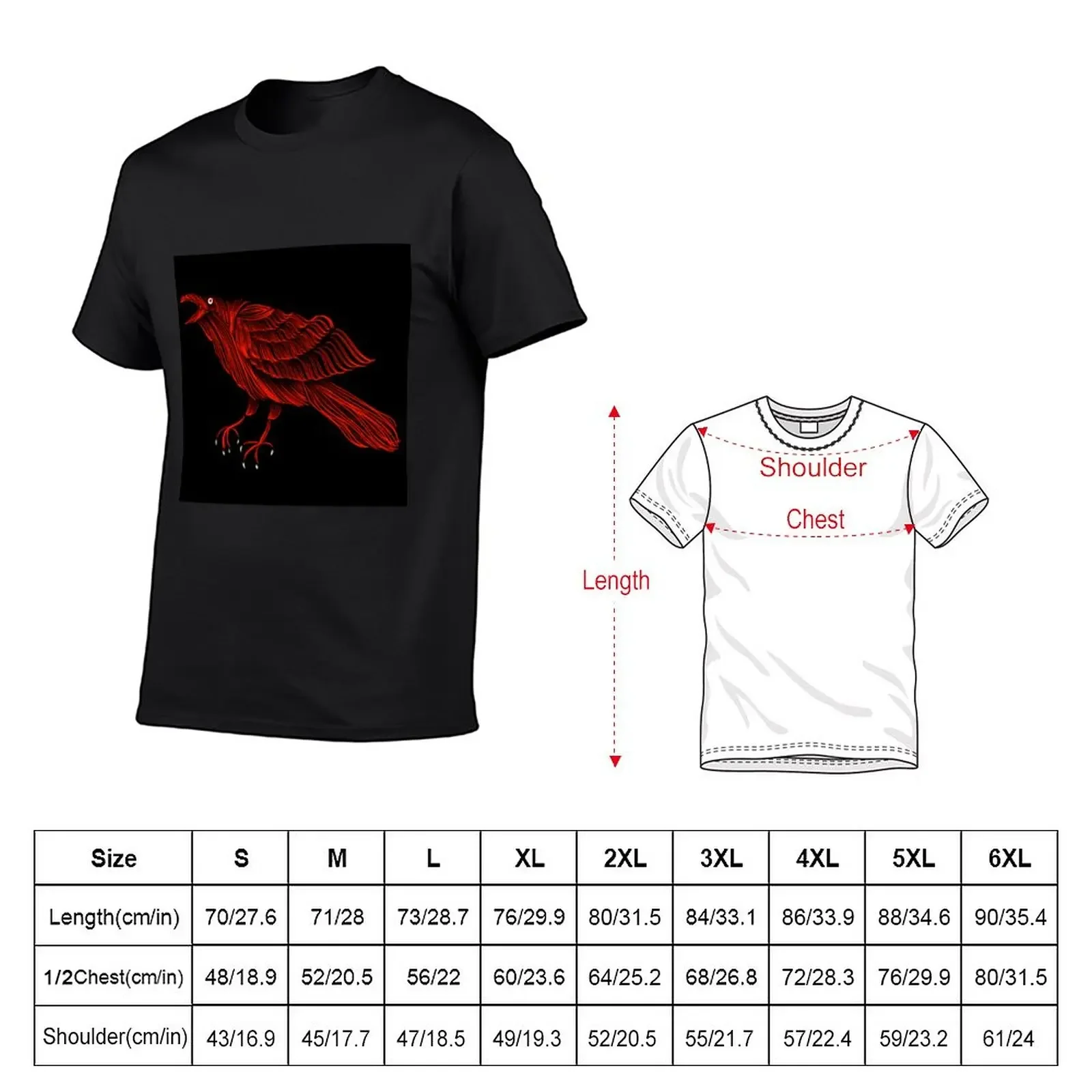 Red Goth Raven T-Shirt customs design your own for a boy quick drying sweat shirts, men