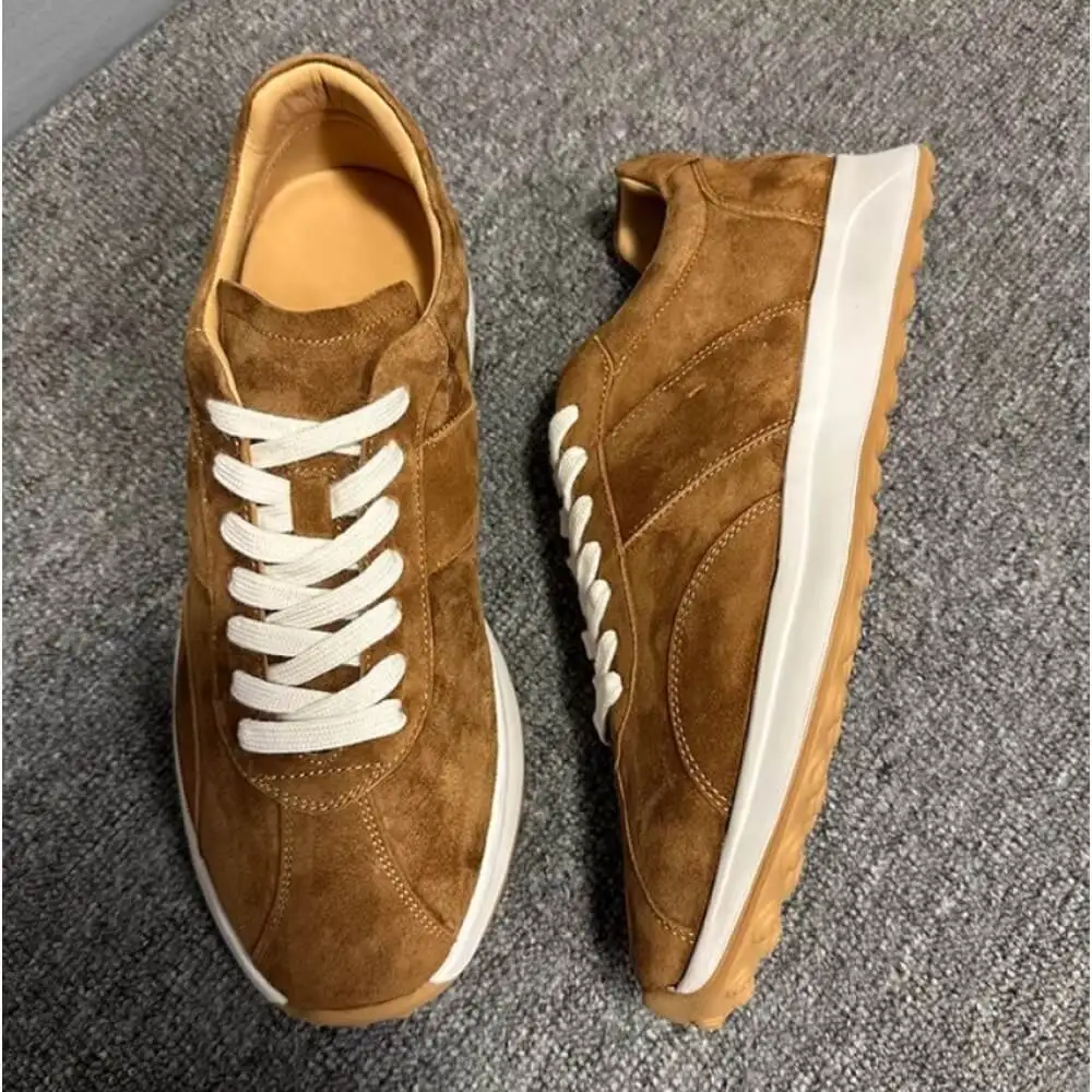 Premium Tan Suede Sneaker – Timeless Luxury, Soft Comfort & Classic Style for Modern Men