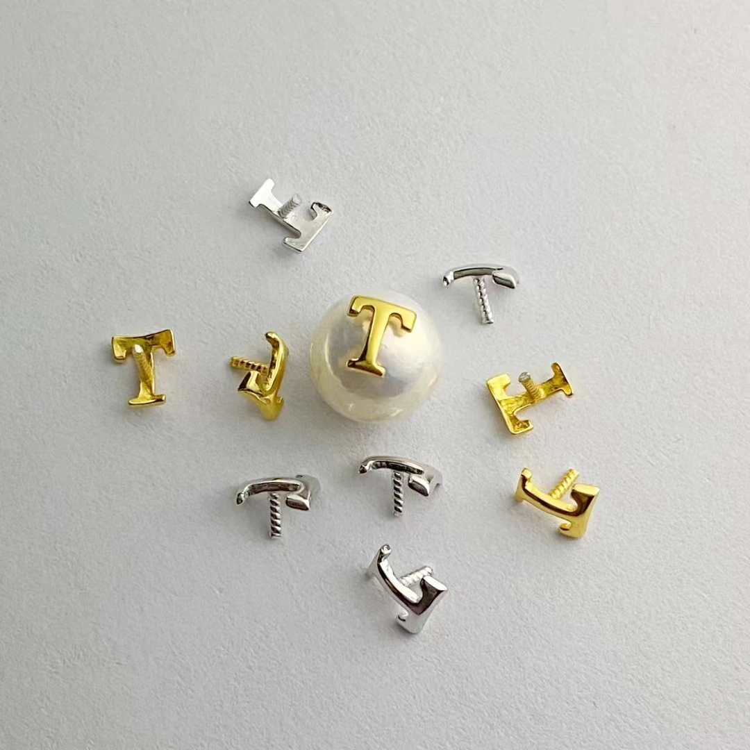 

Wholesale DIY 925 Sterling Silver Beads Caps Clasp Hook Accessories for 10-15mm Pearls 10pcs/lot