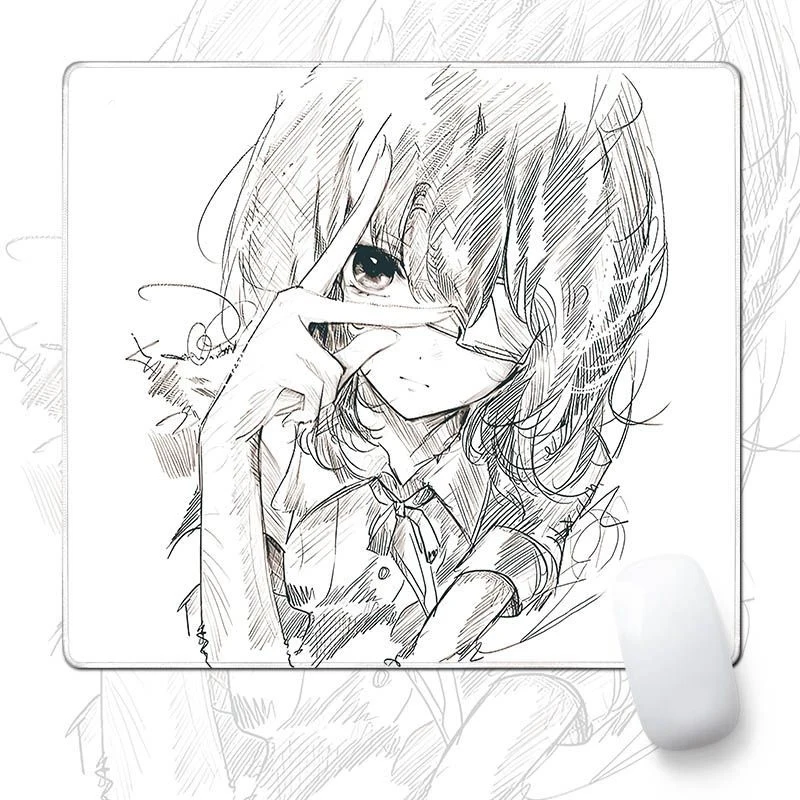 INS милый стеклянный коврик для мыши для девочек, гладкий закаленный коврик для клавиатуры, улучшенный игровой коврик для киберспорта, аксессуары, настраиваемый узор ﻿