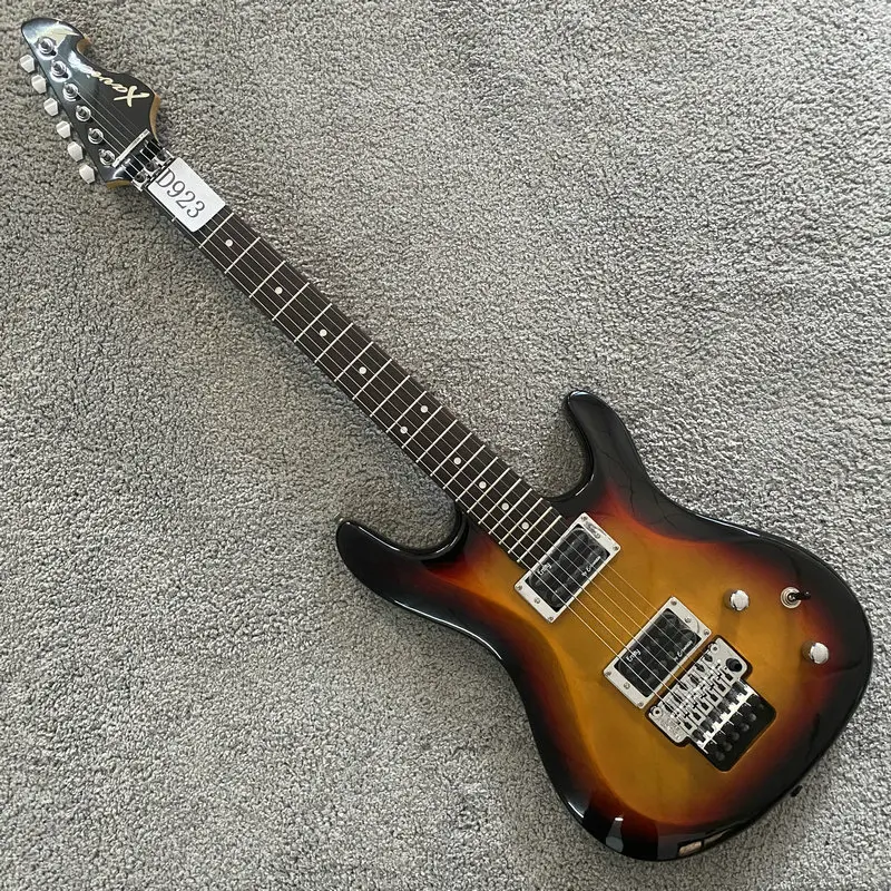 Genuine&Original Xavier Electric Guitar Floyd Rose Style Sunburst Color 22 Frets Rosewood Entwistle Pickups with Padded Bag