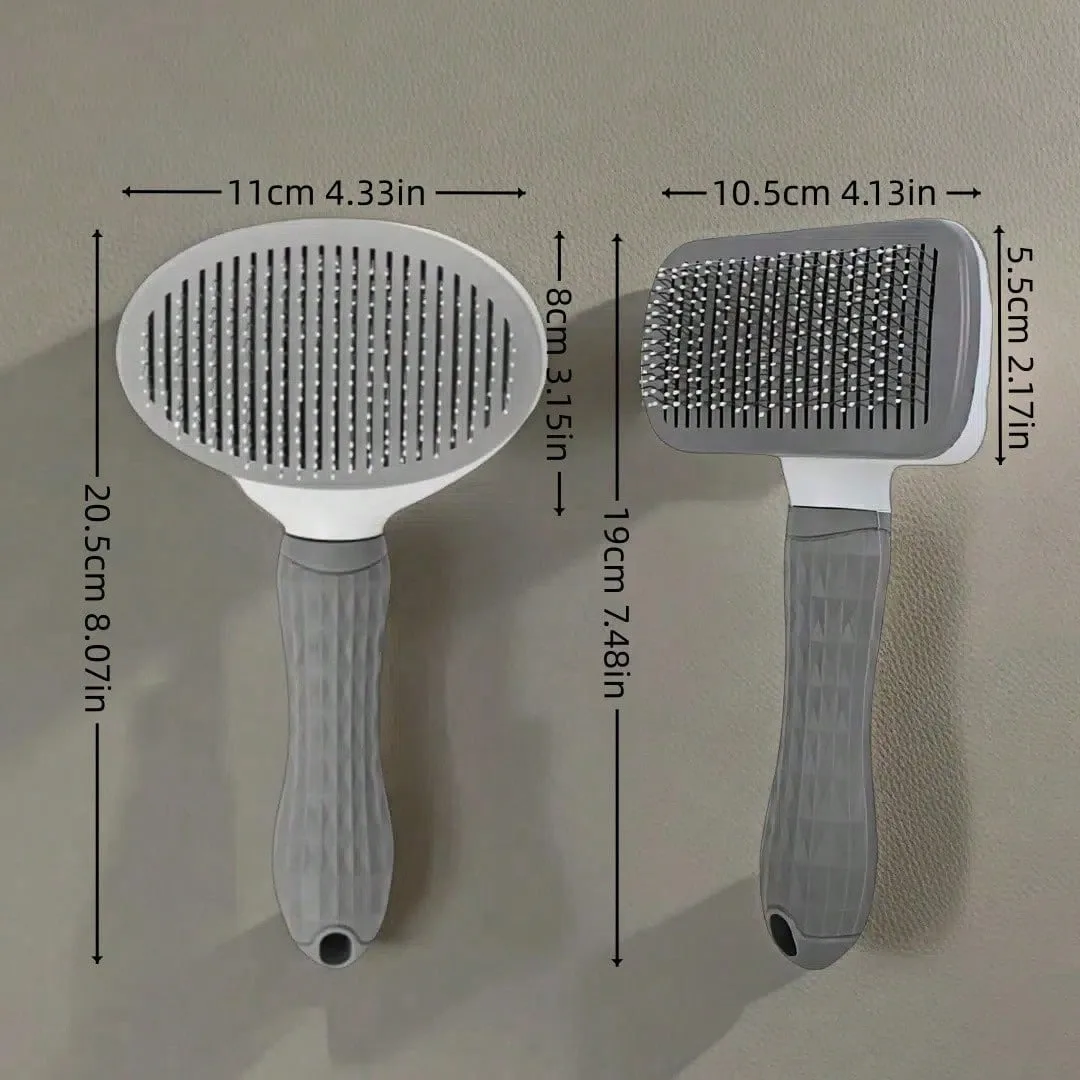 1PCS Pet Hair Removal Comb - Easy To Clean Pet Grooming Brush - One Click Hair Removal, Knot Removal, Reduce Shedding, and Improve Fur Health image 2