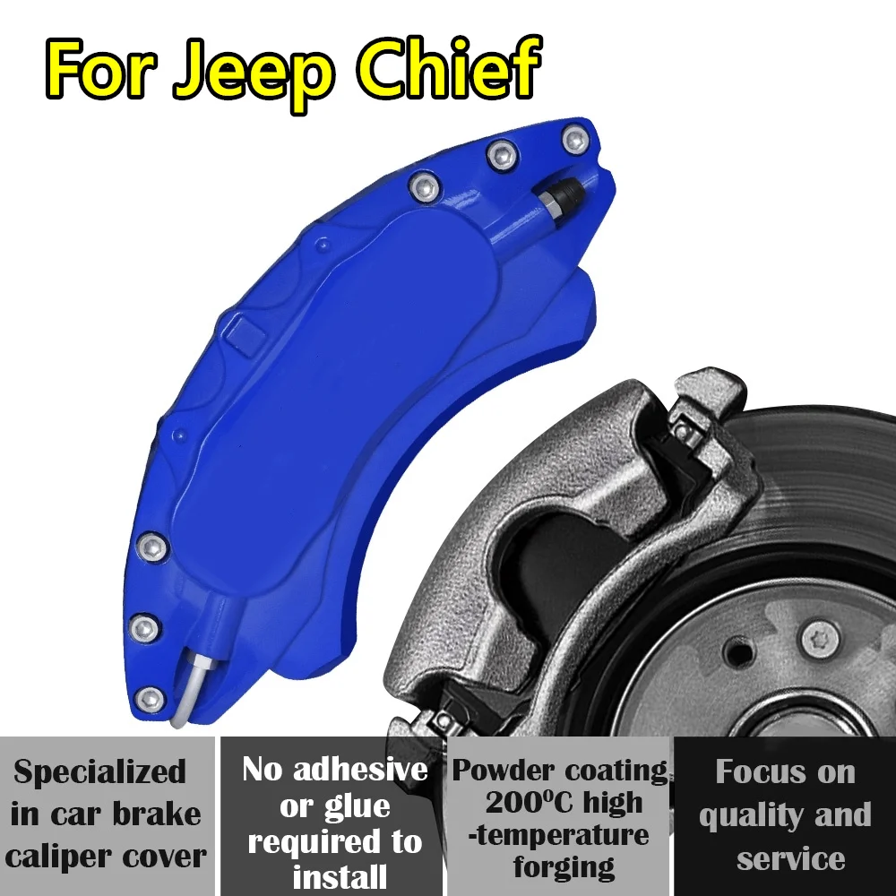 For Jeep Chief Car Brake Caliper Cover Aluminum Alloy Metal Kit