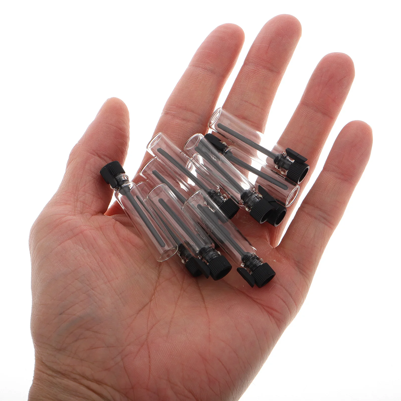

10pcs Glass Perfume Sample Vials 1Ml Mini Essential Oil Containers Travel Size Empty Aromatherapy Bottles For Makeup Sampling