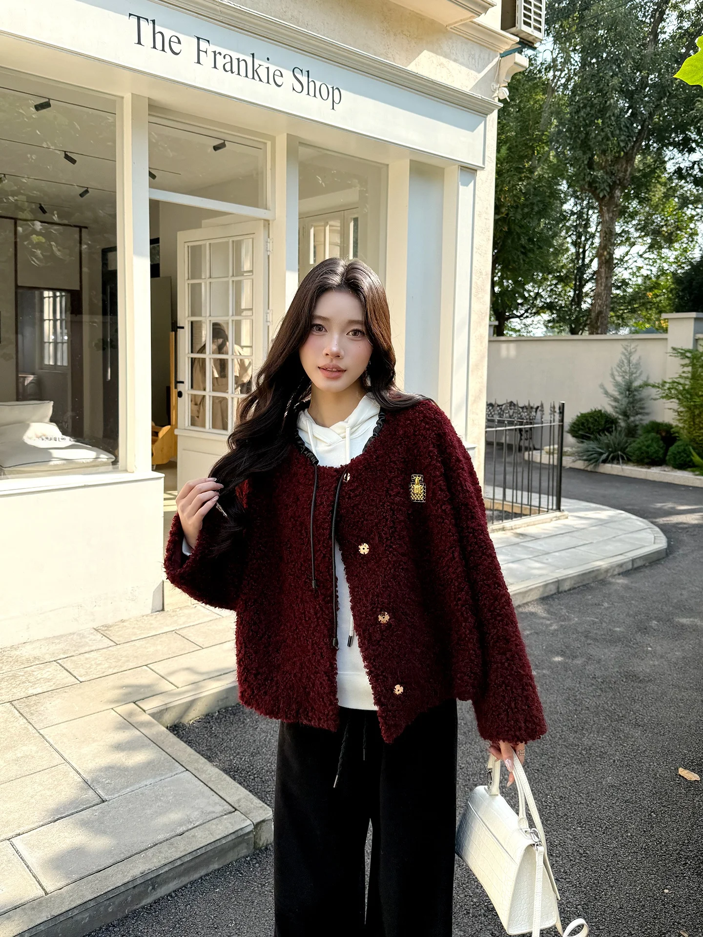 

Warmth Coral Teddy Faux Fur Jaet Corduroy Crted on Sle Versatile Faionable Outerwear for Young And Middle-aged Women