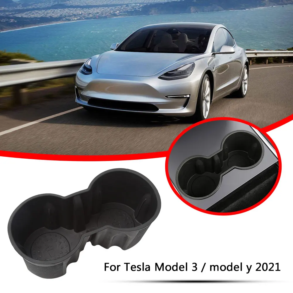 Portabicchieri per Console centrale per auto portabicchieri anteriore per auto in Silicone portatile per 2021 per Tesla Model 3/per accessori per