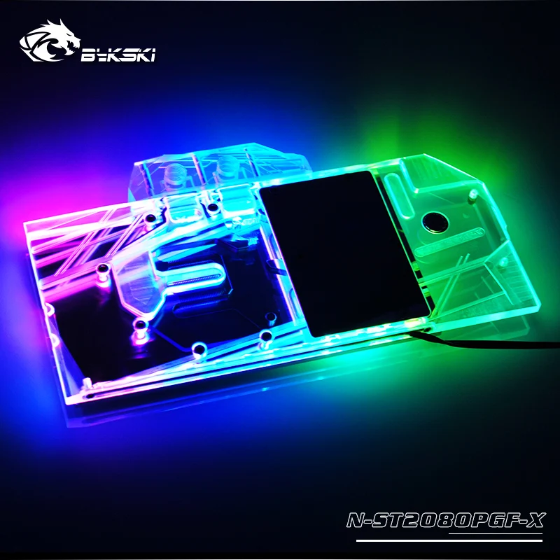 Bykski Graphics Card Full Cover Water Cooling Block For ZOTAC RTX 2080-8GD6 PGF OC 12, Super AMP RGB/RBW Light N-ST2080PGF-X