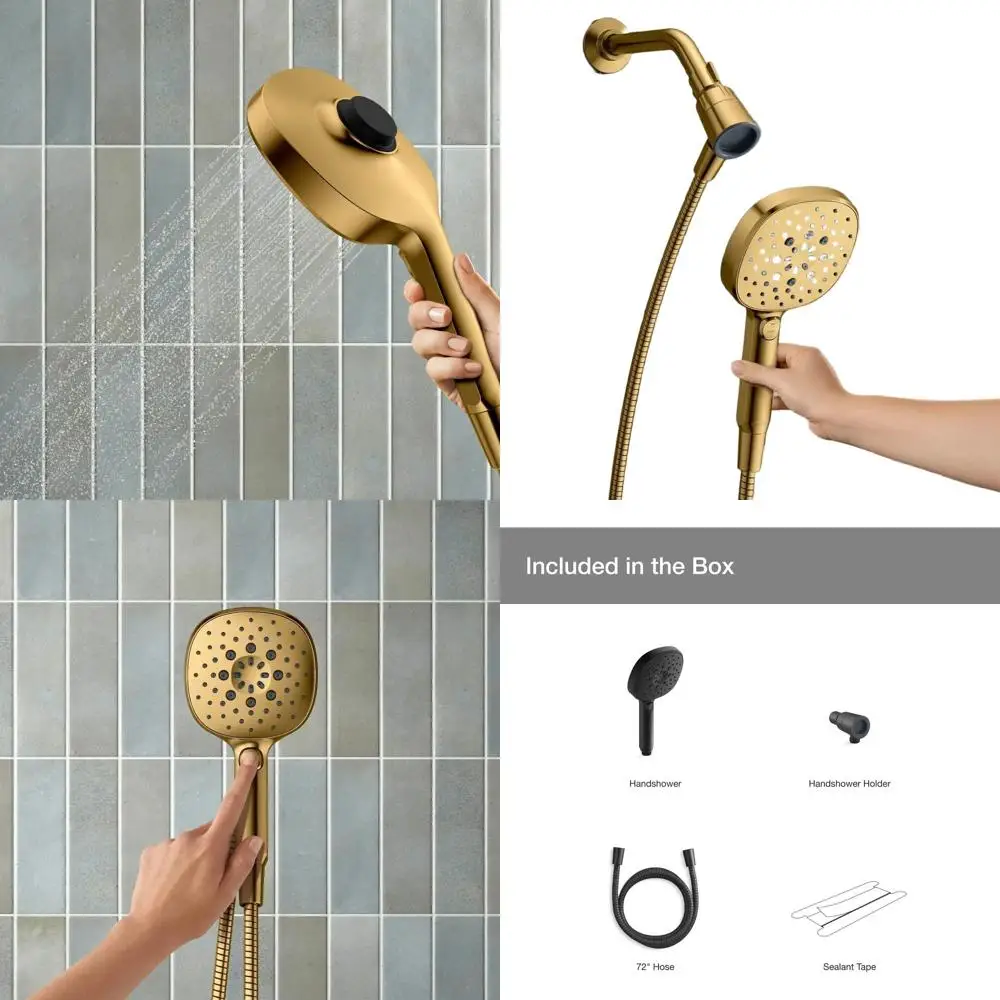 Gold Tellin Adjustable Multi-Function Hand Shower