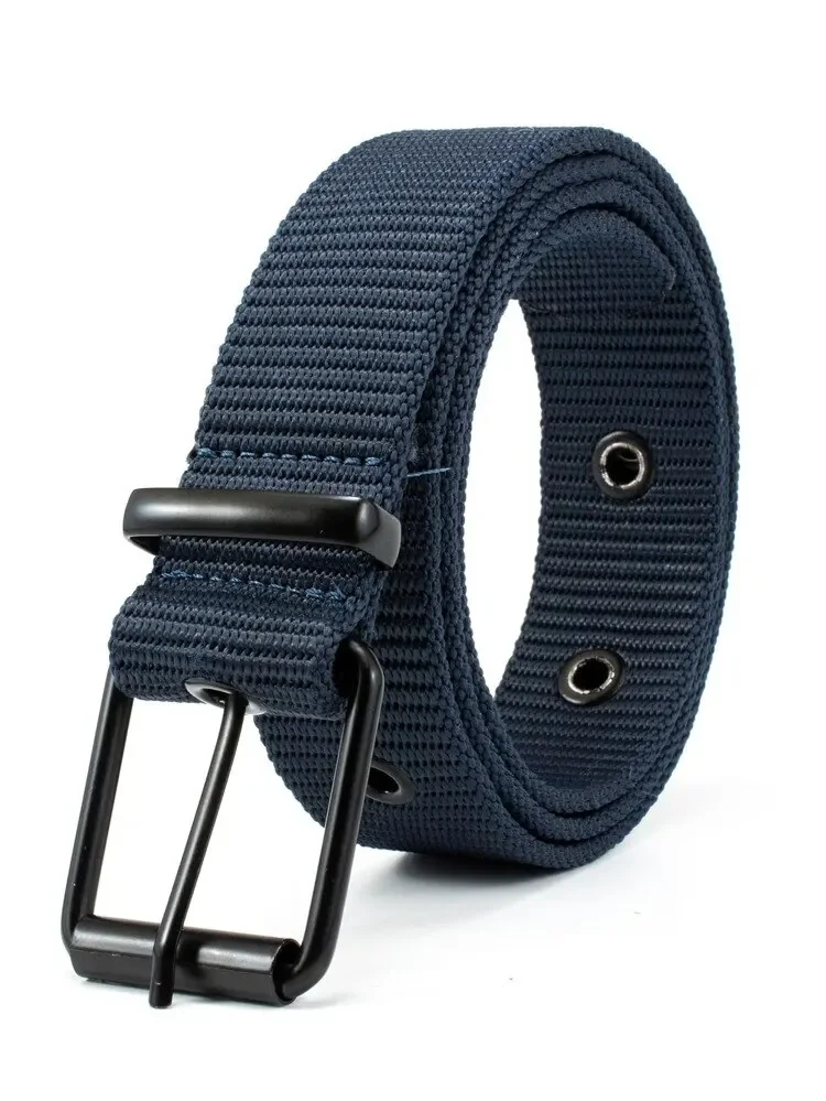 

Rectangular Outdoor Boys Sports Belt Pin Buckle Nylon Belt Men Breathable Nylon Fabric Belt