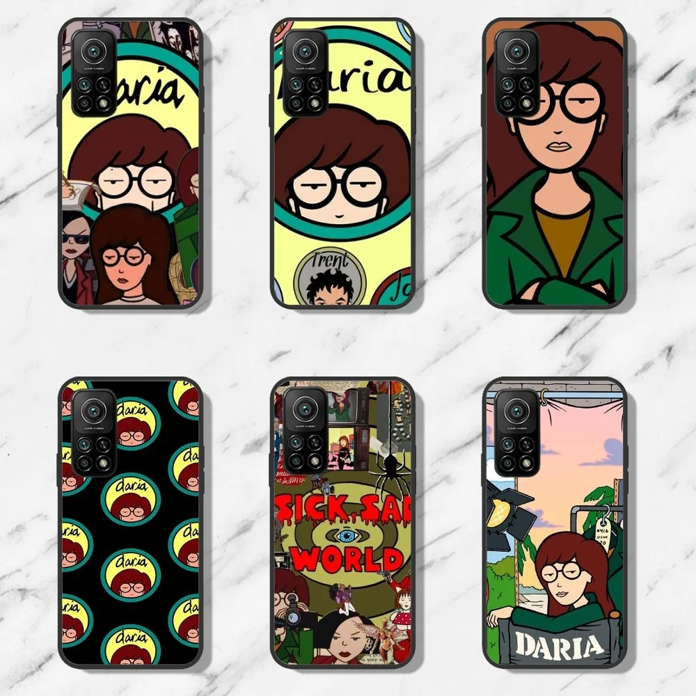 Cartoon D-Daria Phone Case For Samsung Galaxy S21 S22 S23 S24 Ultra S20 Lite S30 Note Black Shell