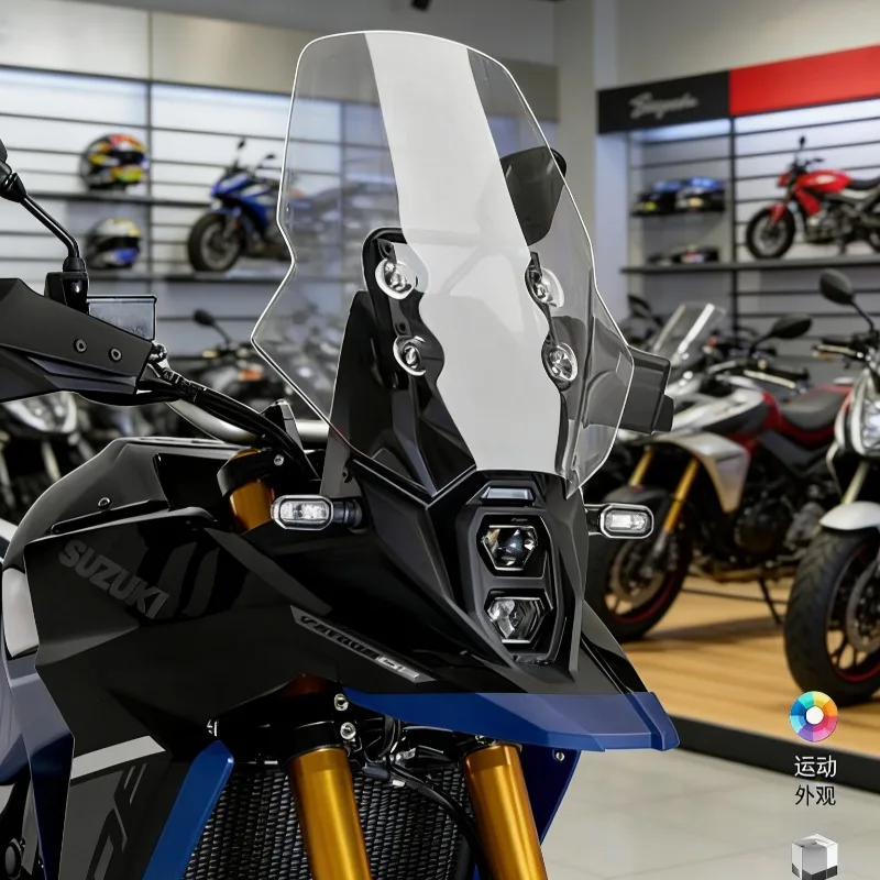 NEW DL800DE Motorcycle Screen Front Windshield For SUZUKI V-STROM 800DE 800 DE Increase Wind Screen Deflector RAISED WINDSCREEN