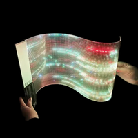 LED flexible transparent display screen P5 P6 P8 P10 size 500 * 240mm 3840HZ refresh RGB indoor movable handheld display screen