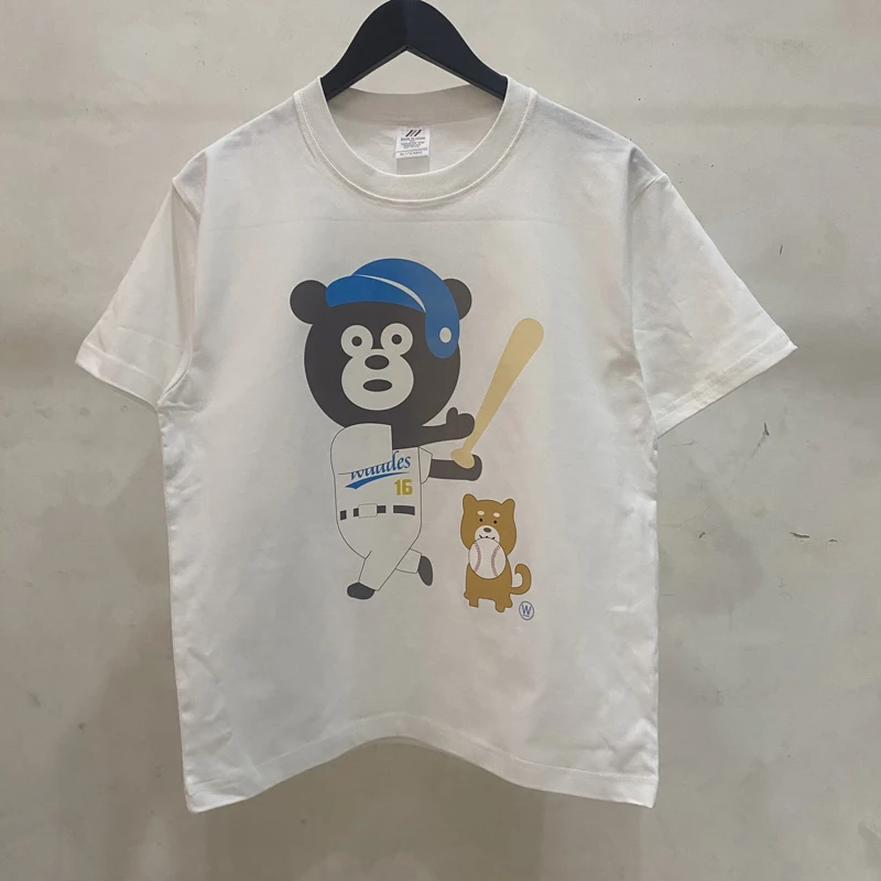 Japanese New High Quality BEAMS JAPAN T-shirt Cartoon Print Men Women Comfort Crewneck Top Tee Casual Beams Short Sleeve