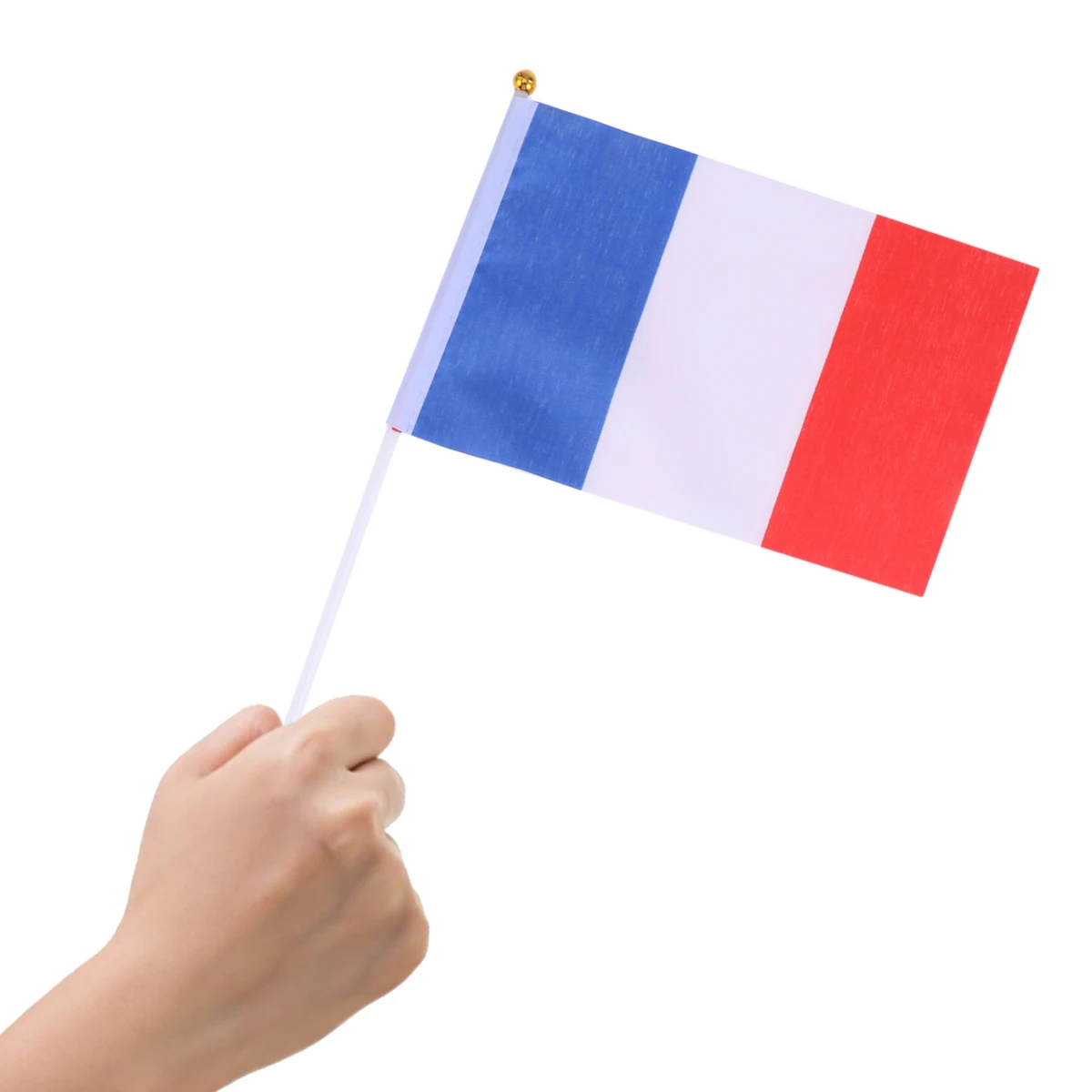 

20 Pcs Stick Hand Waving Flag Held Small Miniature French Flags on Decorations of Country