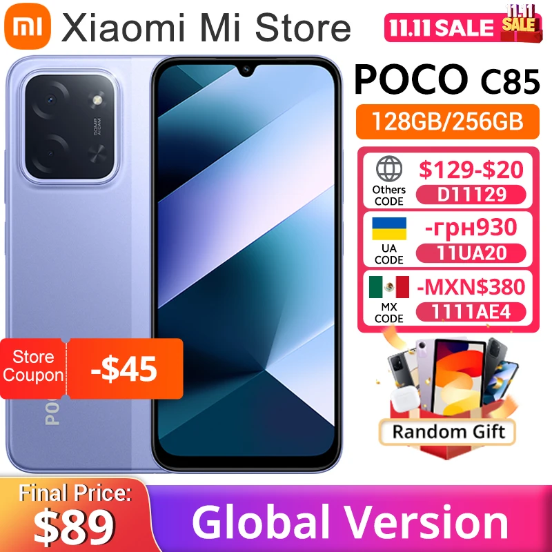 yZ[zPOCO C85 O[oŃX}[gtH 6.9C` hbghbvfBXvC 6000mAhobe[ 50MPJ 33W Helio G81-Ultra NFC