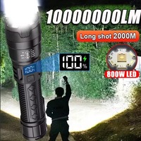 Strong Light Ultra Bright 2000LM LED Flashlight USB Rechargeable Long Range Zoom Tactical Torch Outdoor Camping Fishing Lantern