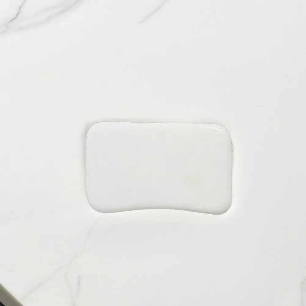 

Набор из 2 квадратных скребков Гуаша из белого нефрита Сюянь: гладкий, комфортный инструмент для массажа лица и тела, скребок для кожи, расслабление мышц