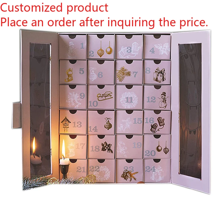 

Customized query2023 Beauty Design Gift Packaging Custom Christmas Calendar Advent Boxes