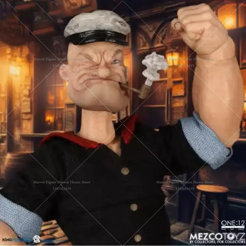 

Ants Mezco MEZ76470 1/12 Scale God of Spinach Strongman Pipe Maritime Sailor Bobby Comedy 6-inch Full Set Action Figure Soldier