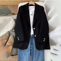 Elegant Orange Blazer for Women, Long Sleeve Jacket, Casual Slim Outerwear, Spring and Autumn Fashion, 2023 5