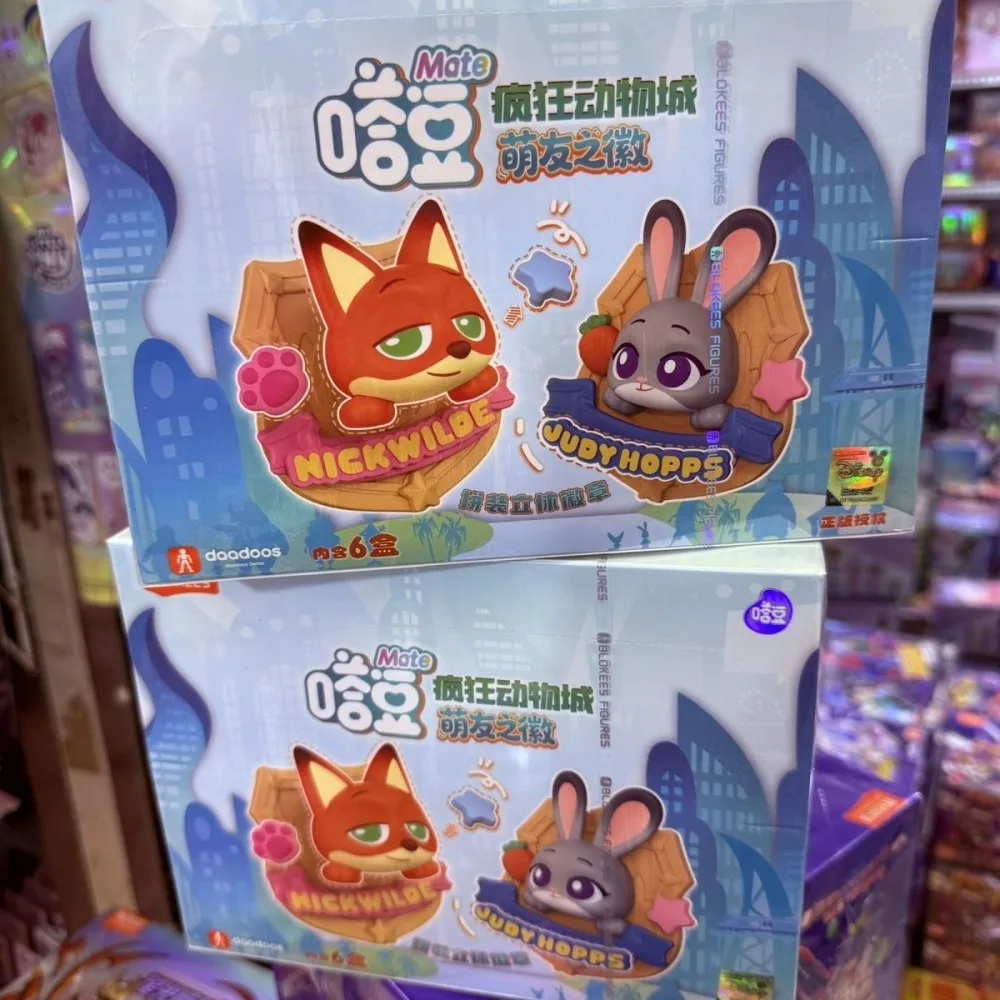

In Stock BLOKEES Disney Zootopia Badge Nick Wilde Judy Hopps Finnick Clawhauser Splicing Badge Doll Toys Gifts