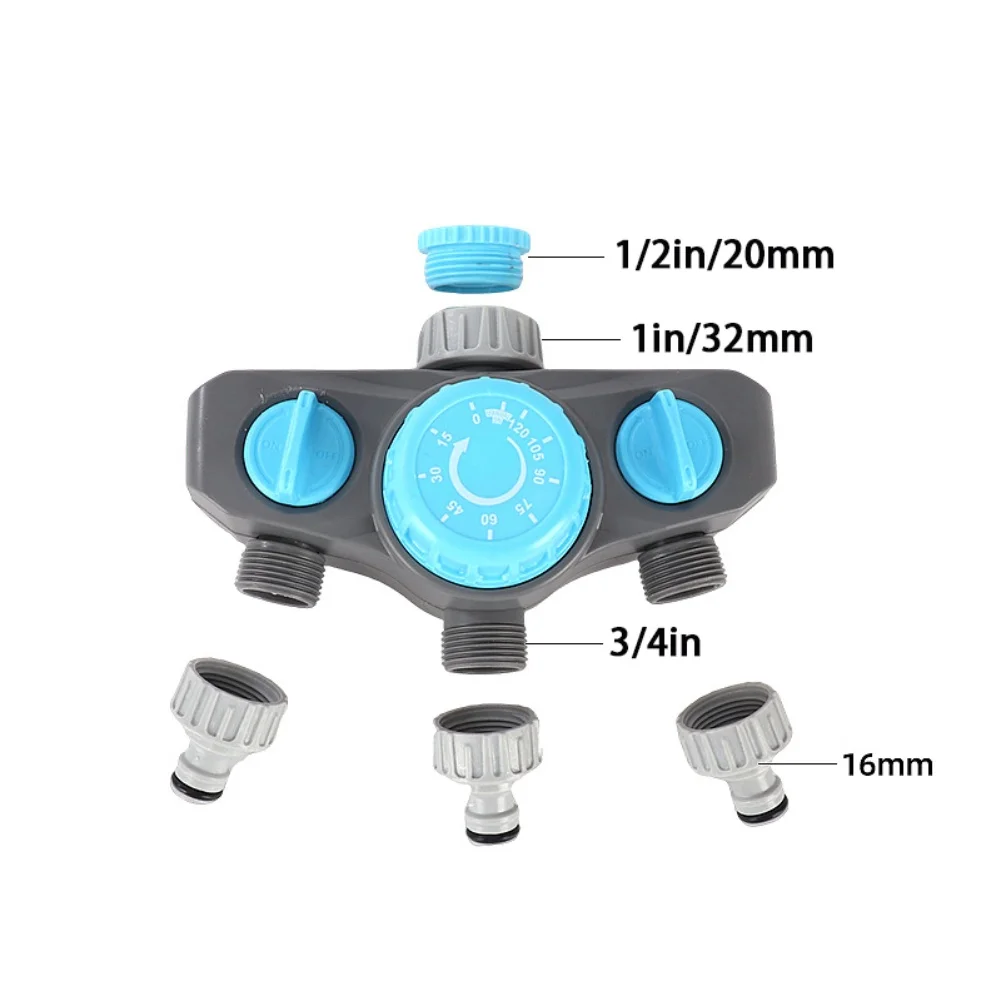 

Three Outlet Diverter Automatic Water Timer with Individual Valve Switches for Flexible and Efficient Garden Irrigation Control