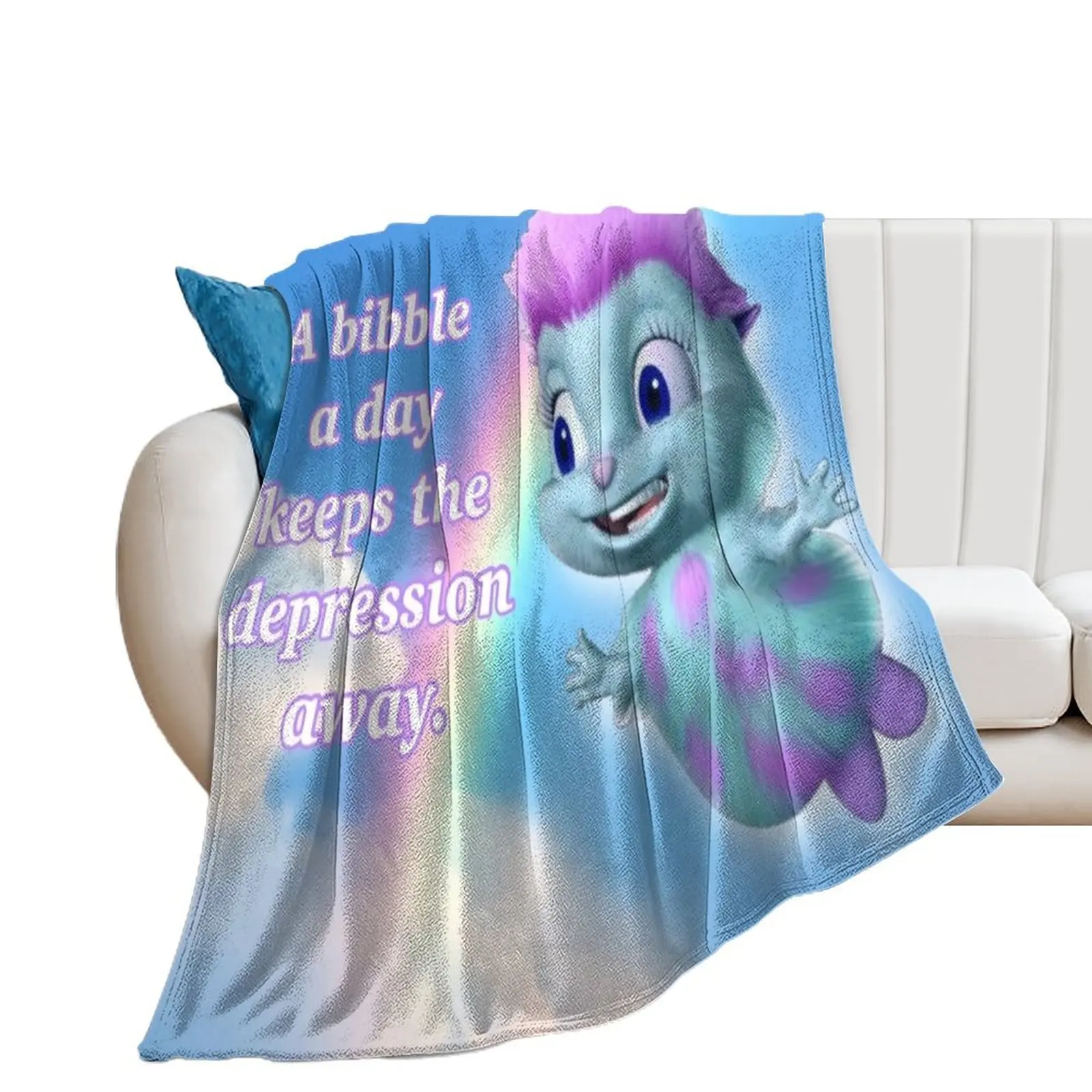 Bibble Motto Throw Blanket Luxury Brand Furry Blankets