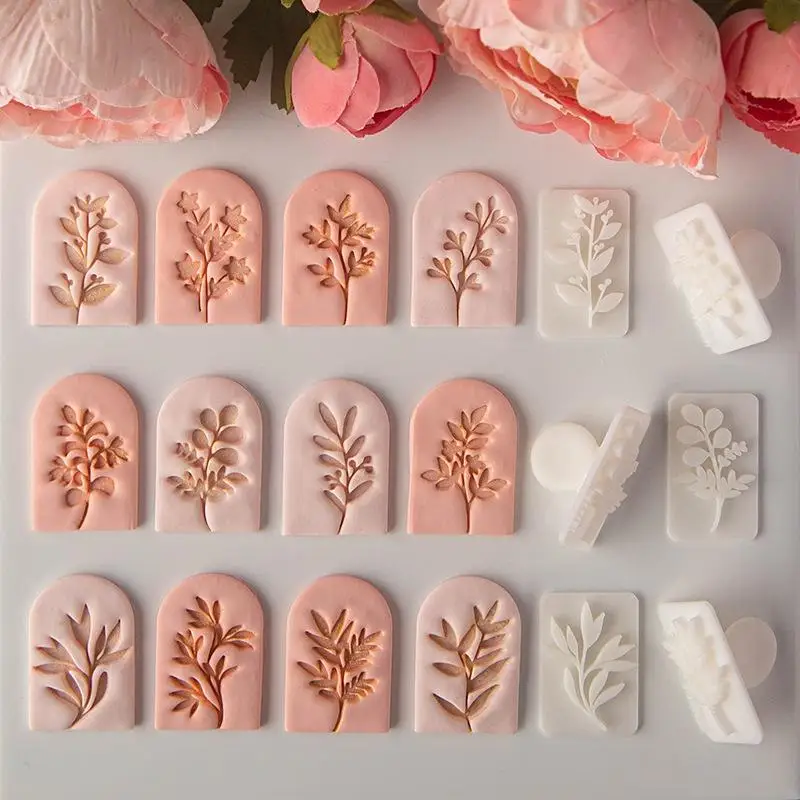 

[YU]7Pcs Botanical Leaf Pattern Clay Earring Molds Set Fresh Plant Vine Leaves Clay Cutters Tools For Earring Pendant Jewelry