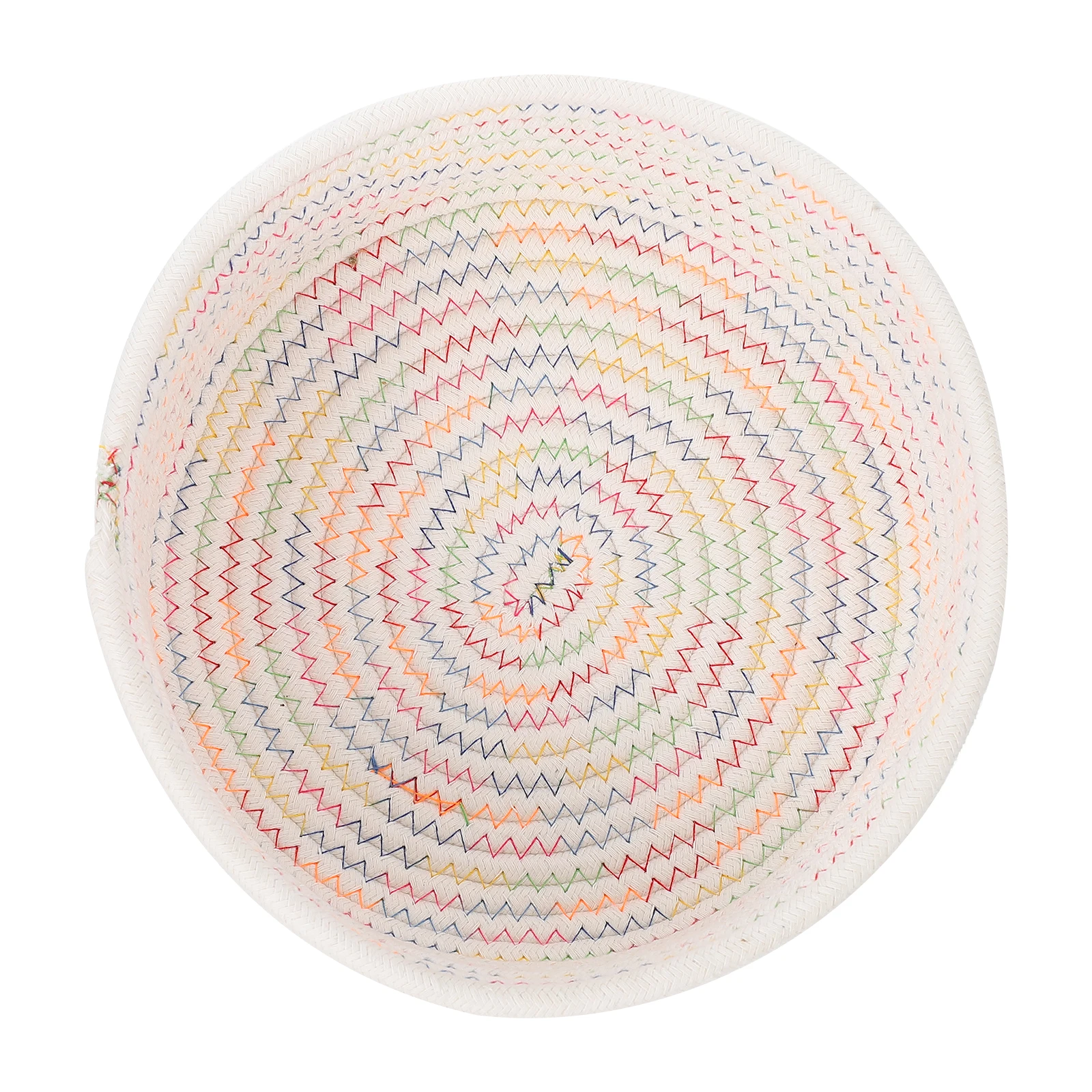 

Cotton Rope Storage Basket Woven Desktop Sundries Organizer Decorative Storage Container for Household