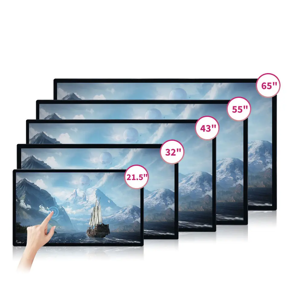 Custom 21.5 32 Inch Android Smart Interactive Board Big Touch Screen For Education