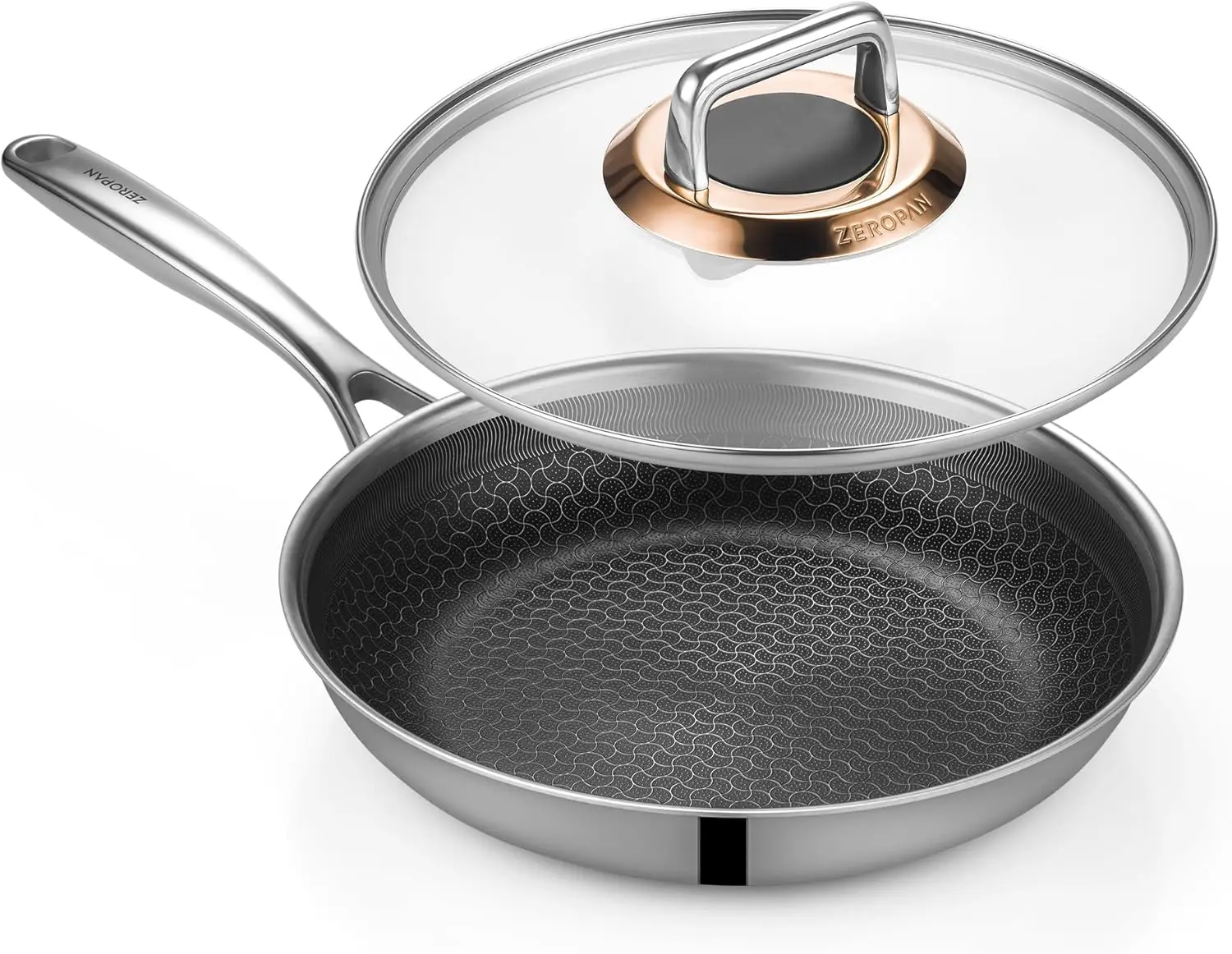 

Гибридная сковорода с антипригарным покрытием, сковорода с антипригарным покрытием, термостойкая ручка, безопасная для посудомоечной машины, индукционная варочная панель, совместимая