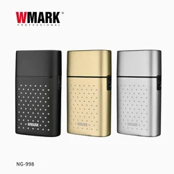 Wmark-男性用電気シェーバー、プロのかみそり、ステンレス鋼、エッチングされたチタン、2ブレード、新しい、NG-998、2022