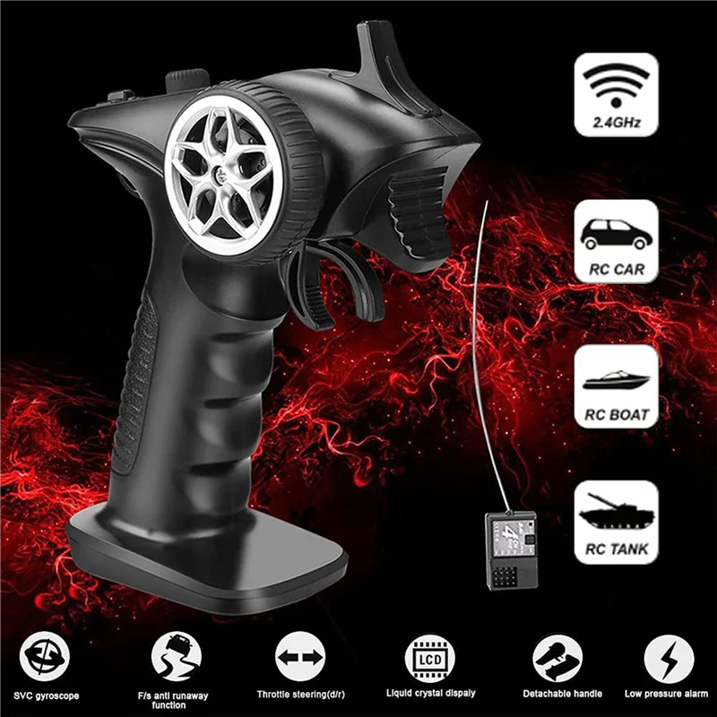 BEDW-4X GA-4H-TX TX4 2.4Ghz 4CH 무선 시스템 송신기 컨트롤러 원격 제어 (RC 자동차 보트 탱크 크롤러 용 수신기 포함)