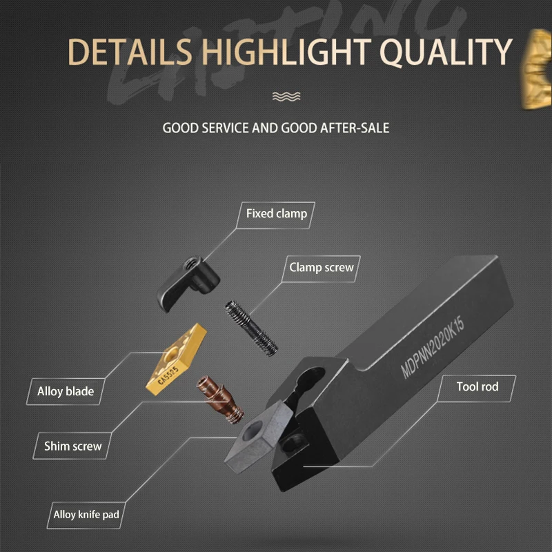 KaKarot External Turning Tool MDPNN2525M11 MDPNN2020K11 MDPNN1616H11 Carbide Inserts DNMG MDPNN Lathe Tool Cutting Tools 1 Set