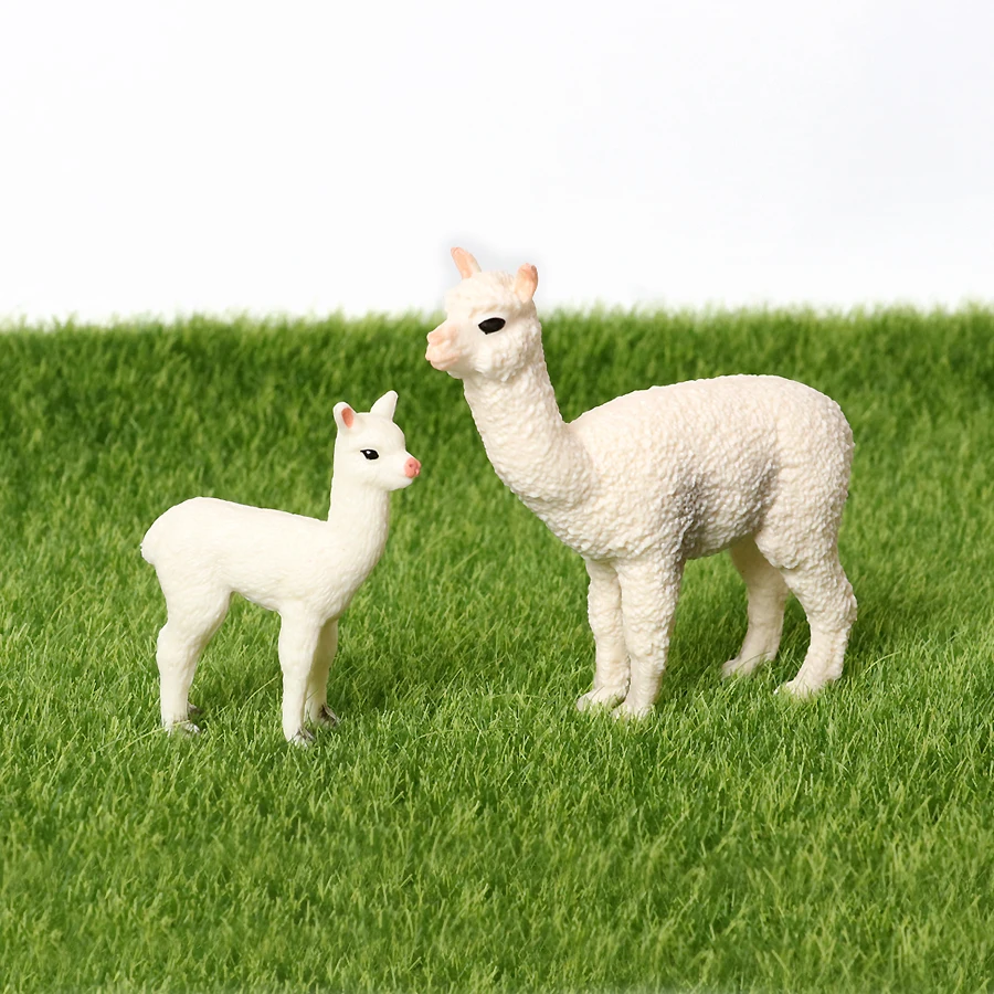 Realistic Farm World Alpaca Animal Model Figures Llama Toy Figurine Zoo Education Collection Home Decor Playset Kids Gifts