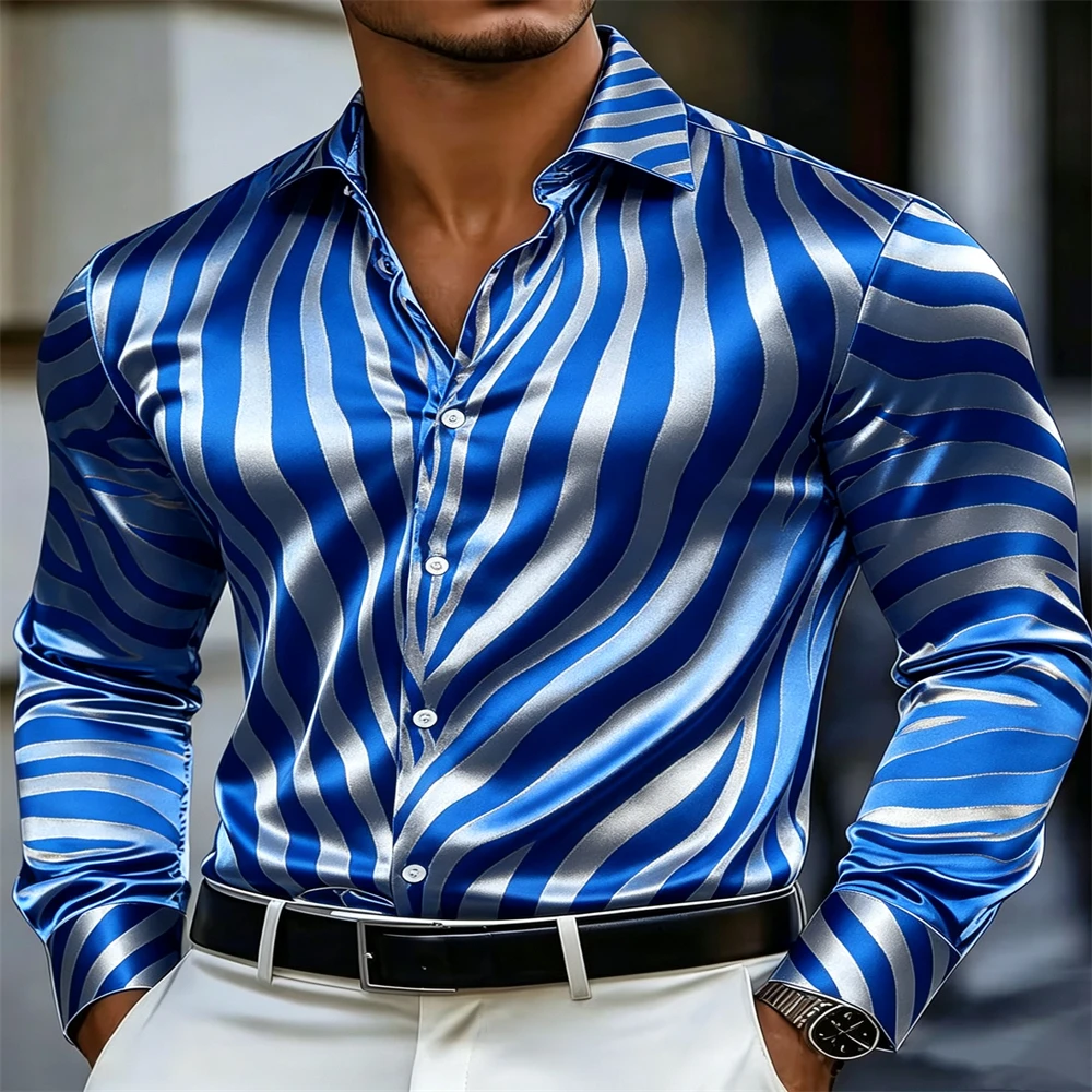 Herren Glänzendes Satin-Hemd m – Mens Satin Silk Dress Shirt Bewertung und Preis