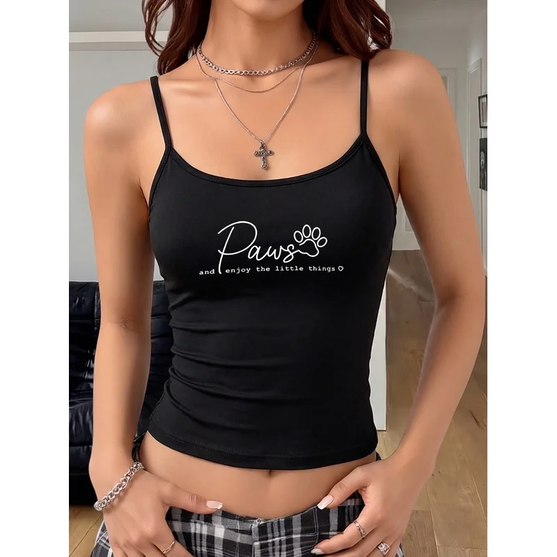 Women's Solid Color Camisole with Fun 