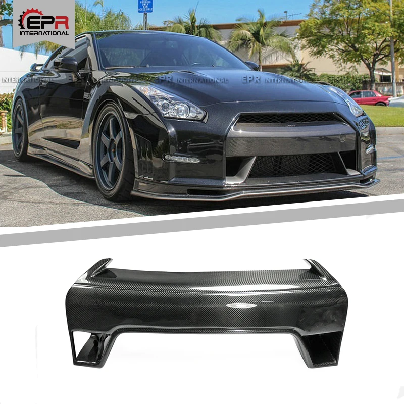 

Car-styling For Nissan R35 GTR 2013+ Carbon Fiber Front Bumper Nose Cover GT-R Bumper Grill Trim Tuning Grille Kit Part