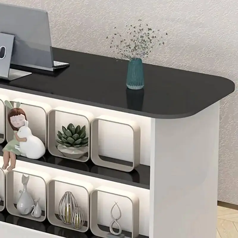 

Cabinet Cashier Counter Glamour Bar Modern Elegant Beauty Simple Reception Desks Unique Delicacy Mostrador Office Furniture