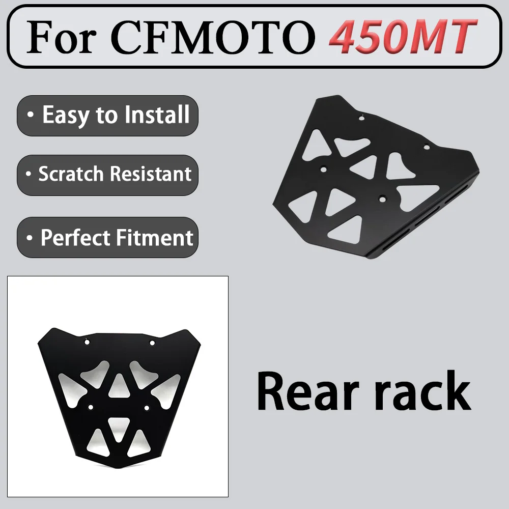 For CFMOTO 450MT Aluminum Rear Trunk Rack Modified Heavy-Duty Design Simple Tail Line Integration for Motorcycle Cars