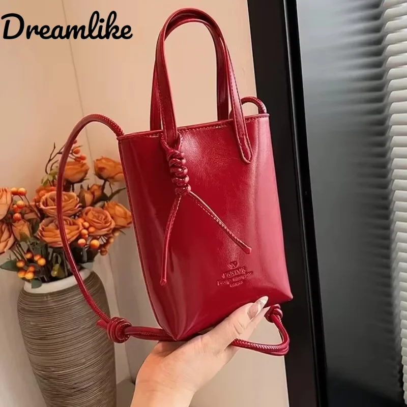 

PU Leather Mini Crossbody Bag For Women Fashion Luxury Shoulder Bags Female Simple Retro Handbags And Purses
