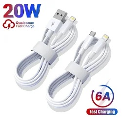 Кабель зарядный USB Type-C для Apple iPhone 15/14/13/12/11 Pro Max/X/XR/8/7 Plus/iPad, 20 Вт